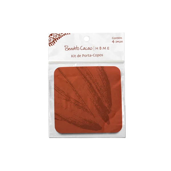 Kit 4 Porta-Copos Terracota Bendito Cacao