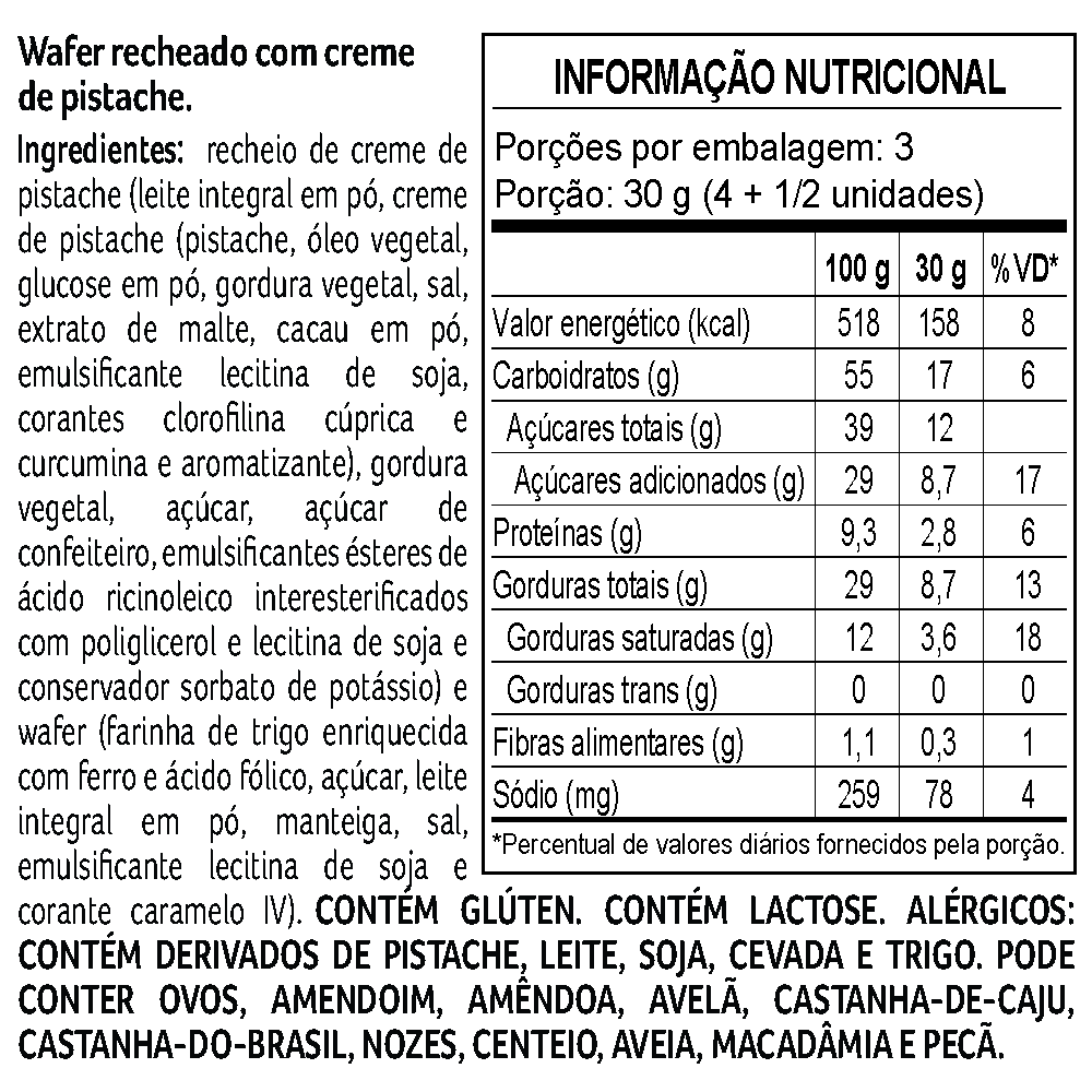Wafer Biscoiteria Pistache 80g, , large. image number 1