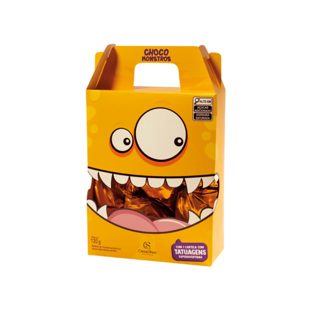 Caixa de Bombons com Tatuagem dos Chocomonstros 120g, , large. image number 0