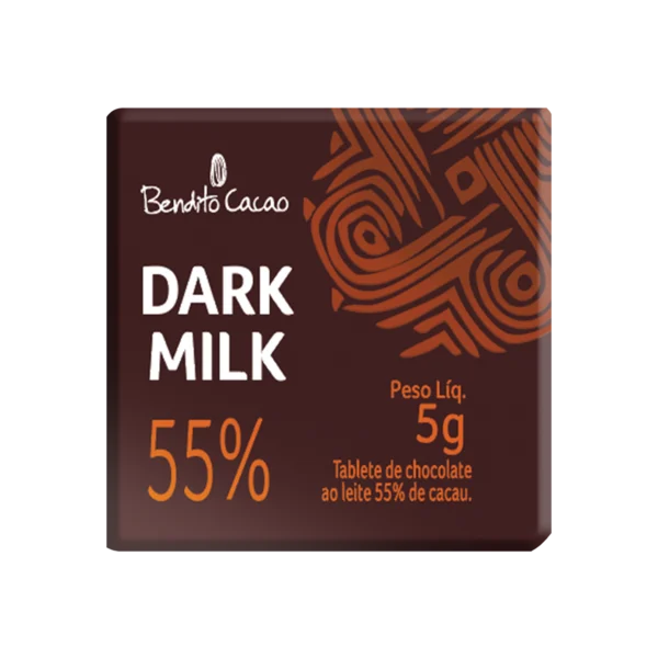 Tablete Dark Milk de Chocolate 55% Cacau 5g