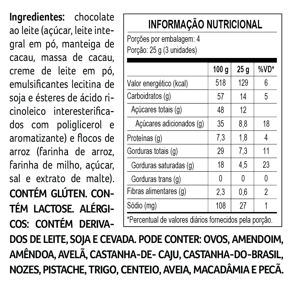 Flocos Crocantes Bytes ao Leite 100g, , large. image number 1