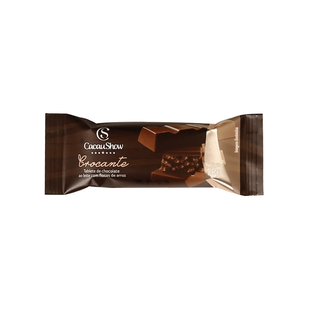 Tablete de Chocolate ao Leite Crocante 18g, , large. image number 0